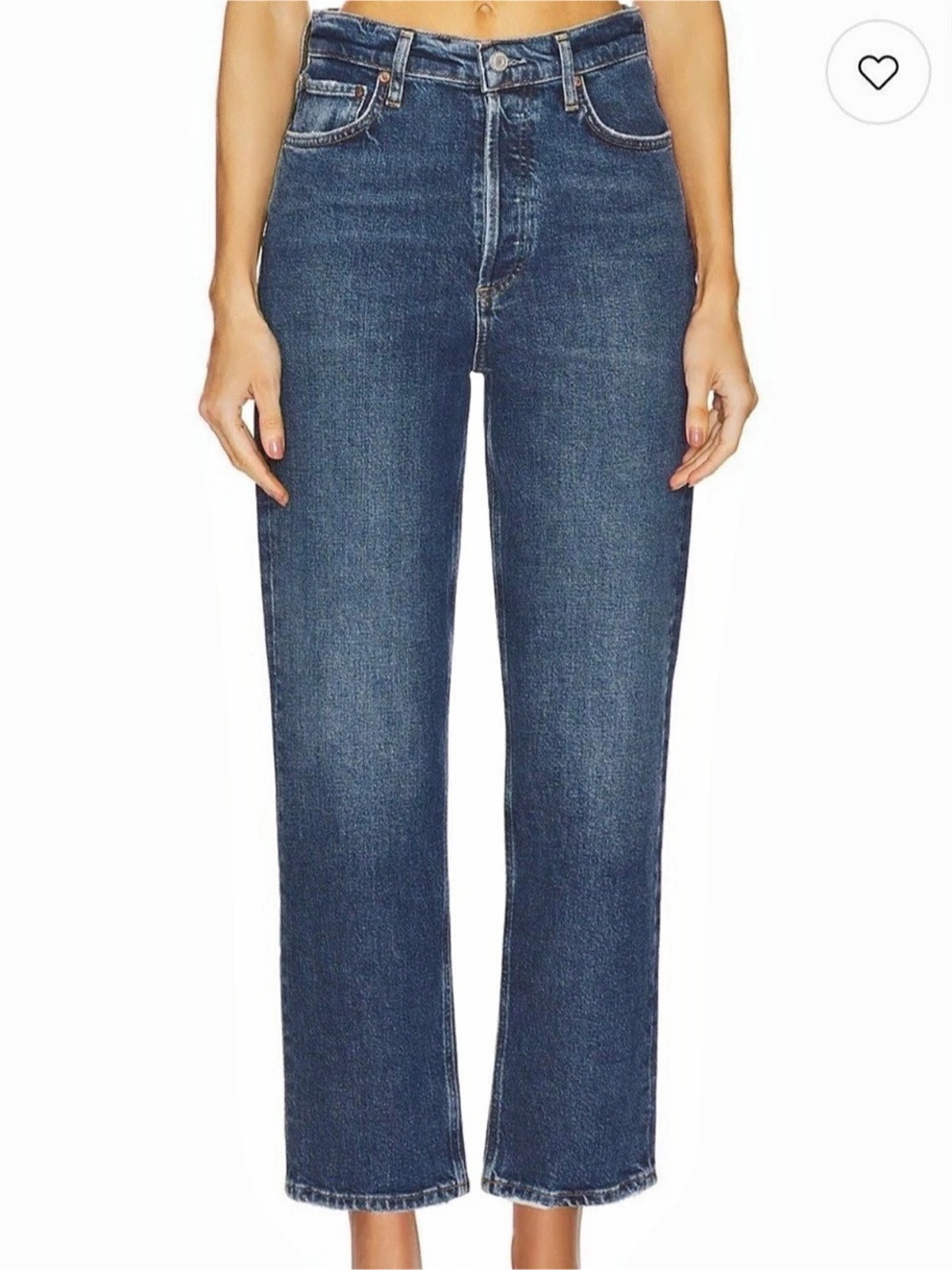 AGOLDE 90's Pinch Waist High Rise Straight Jean Blue Waist 29